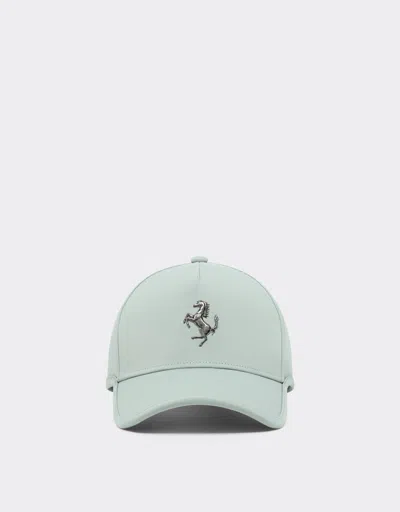 Ferrari Baseball Cap With Metal Prancing Horse In Blue