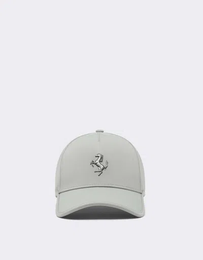 Ferrari Baseball Cap With Metal Prancing Horse In Gray