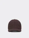 Ferrari Baseball Cap With Monogram Pony Motif In Brown