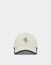 Ferrari Baseball Cap With Prancing Horse Detail In Gray