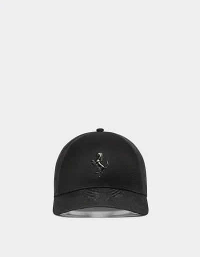 Ferrari Kids'  Baseball Hat With Transparent Visor In Black