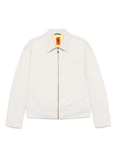FERRARI BEIGE COTTON BOMBER JACKET