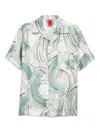 Ferrari Short-sleeved Silk Shirt With Camp Collar