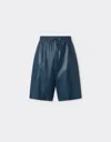 Ferrari Bermuda Shorts In Semi-gloss Nappa Leather