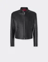 Ferrari Biker Jacket In Nappa Leather In Black