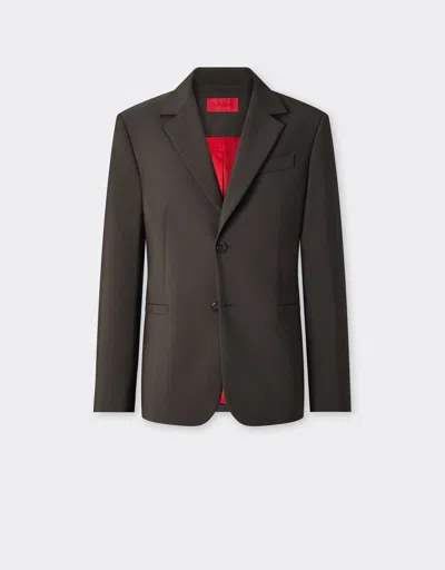 Ferrari Blazer In Cool Q-cycle® Wool In Brown