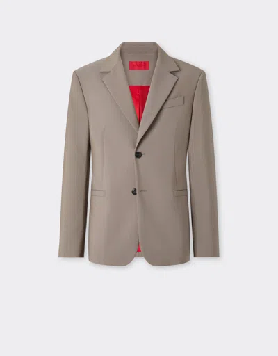 Ferrari Blazer In Cool Q-cycle® Wool In Brown