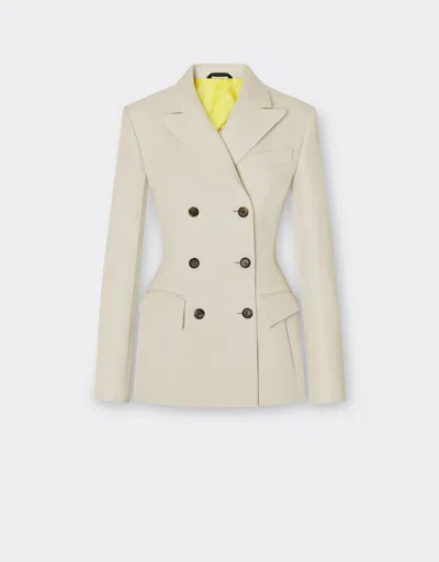 Ferrari Blazer In Two-tone Double-sided Tech Fabric In White