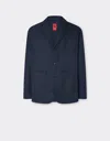 Ferrari Blazer In Two-tone Double-sided Tech Fabric In Navy