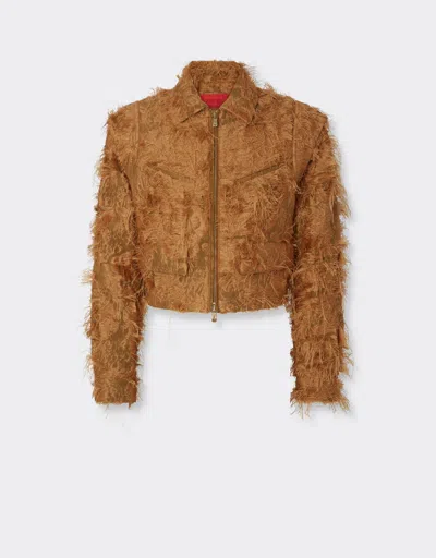 Ferrari Blouson In Fil Coupé In Brown