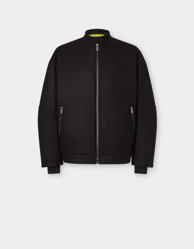 Ferrari Blouson Jacket In Wool, Nylon And Cashmere In Black