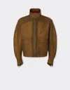 Ferrari Bomber Jacket In Dyed Cotton Twill