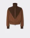 Ferrari Bomber Jacket In Q-cycle® Cotton Twill In Brown