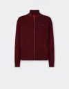 Ferrari Bomber Jacket In Scuba Fabric In Burgundy