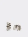 Ferrari Brass Earrings With Satin Palladium Finish