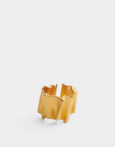 Ferrari Brass Ring With Satin Gold Finish