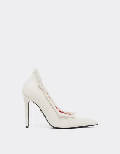 Ferrari Canvas Pumps In White