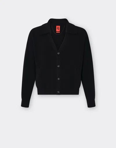 Ferrari Cardigan In Cashmere In Black