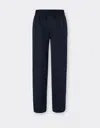 Ferrari Cargo Trousers In Recycled Cotton-blend Twill In Navy