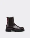 Ferrari Chelsea Boot In Matte Leather In Brown
