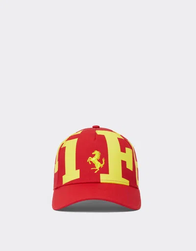 Ferrari Children's Cap With  Logo In Rosso Corsa