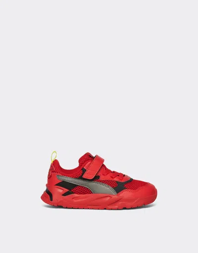 Ferrari Children's Puma For Scuderia  Trinity Shoes In Rosso Corsa