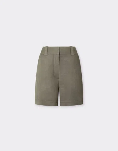 Ferrari Cold-dyed Cady Shorts In Green