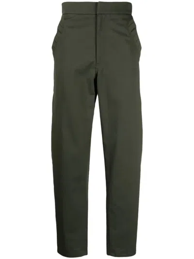 Ferrari Colour-block-detail Tapered Trousers In Green