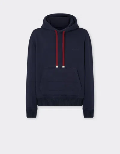 Ferrari Cotton And Cashmere Hoodie In Blue
