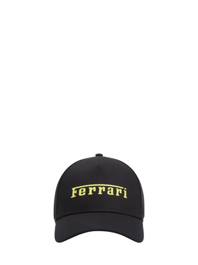 Ferrari Cotton Hat In Black