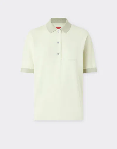 Ferrari Cotton Interlock Polo Shirt In Green