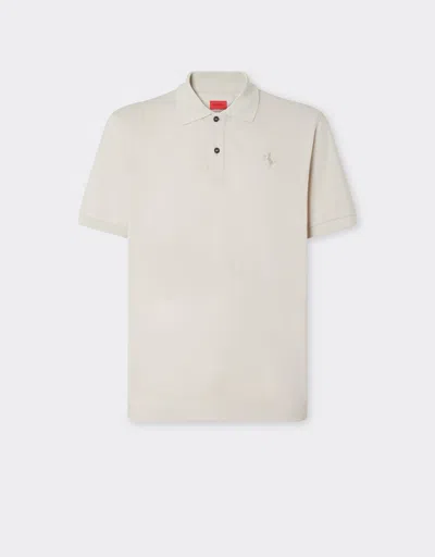 Ferrari Cotton Piqué Polo Shirt With Prancing Horse