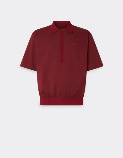 Ferrari Cotton Polo Shirt With 7x7 Check Motif