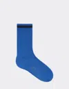 Ferrari Cotton Socks With Jacquard Logo In Navy