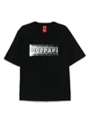 Ferrari Graphic Print Black Cotton T-shirt