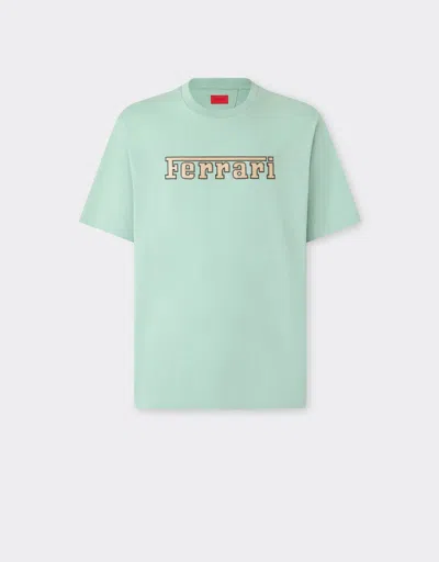 Ferrari Logo-patch T-shirt In Green