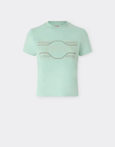 Ferrari Cotton T-shirt With Embroidery In Green
