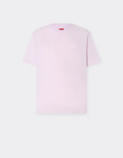 Ferrari Cotton T-shirt With  Logo In Purple