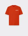 Ferrari Cotton T-shirt With  Logo In Racing Red