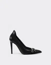 Ferrari Court Shoes In Ultra-wet-effect Glossy Leather In Black