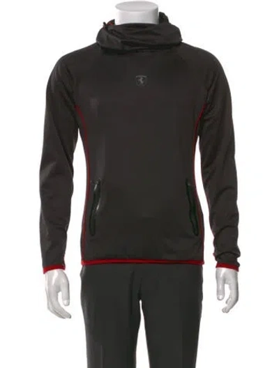 Pre-owned Ferrari Crew Neck Long Sleeve Hoodie In Black