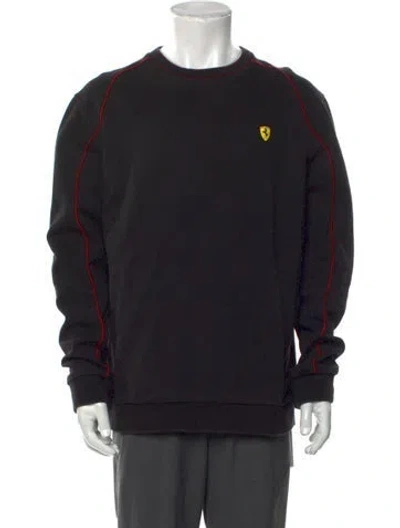 Pre-owned Ferrari Crew Neck Long Sleeve Sweatshirt In Black
