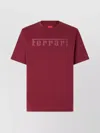 Ferrari Crew Neck Short Sleeve Fitted T-shirt In Red