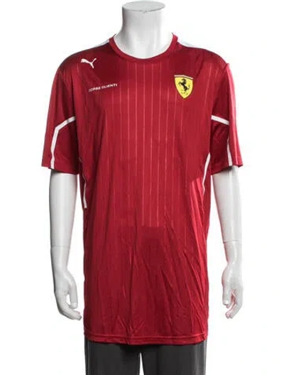Pre-owned Ferrari Crew Neck Short Sleeve T-shirt In Red