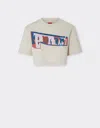 Ferrari Cropped T-shirt With Color Block Logo Print