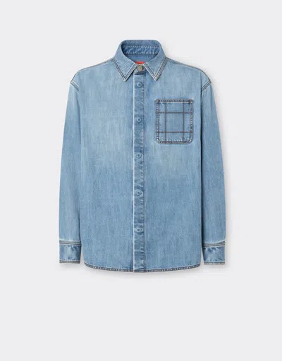 Ferrari Denim Shirt In Blue