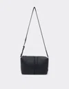 Ferrari Duffle Bag In Tumbled Leather In Navy