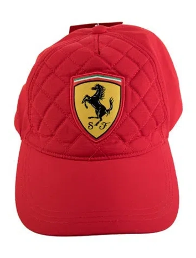 Pre-owned Ferrari Embroidered Baseball Cap W/tags In Red