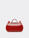 Ferrari Dino Handbag In Shiny Leather In Maison Red