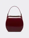 Ferrari Dino Hobo Bag In Shiny Leather In Red
